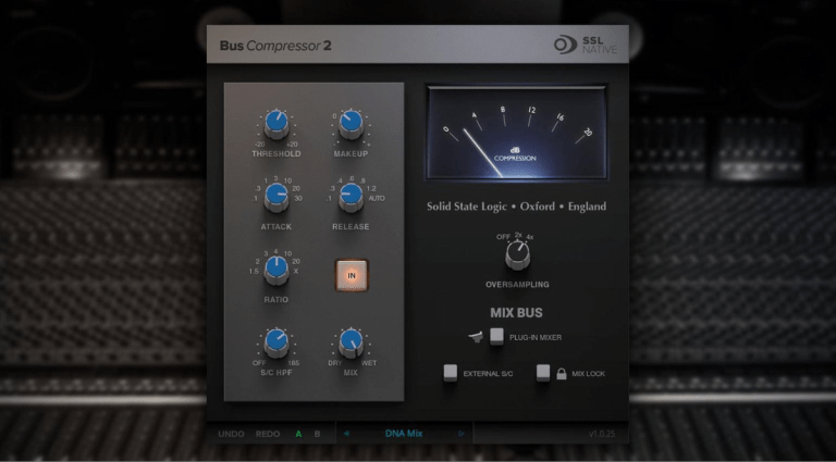 screenshot of a ssl bus compressor